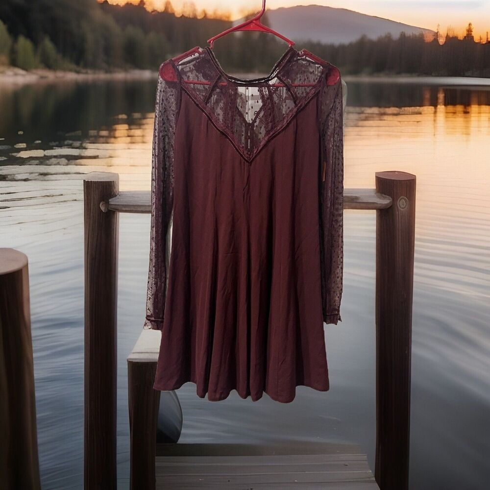 Siren Whimsical Deep Red Vampire Sexy Size XS Mini Dress Witch Goth EUC